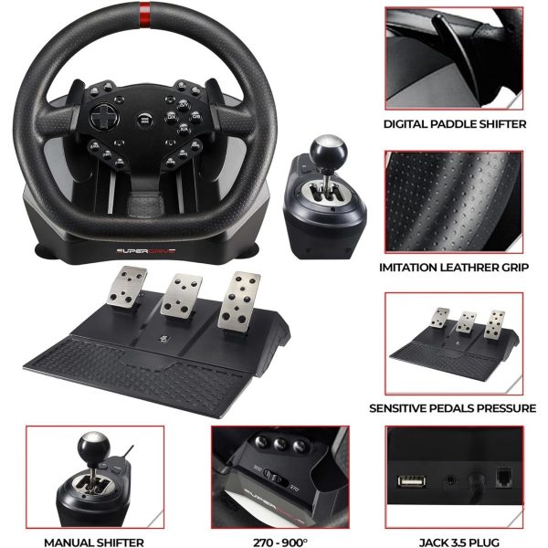 Subsonic GS950X Gaming Steering Wheel For Xbox One/X/S, PS4 - Image 3