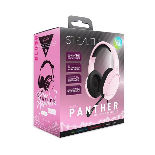 Stealth PANTHER Gaming Headset PS4 PS5 XBOX Switch & PC - Blush - Image 9