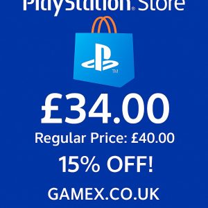 GAMEX PlayStation Store £34 Digital Voucher