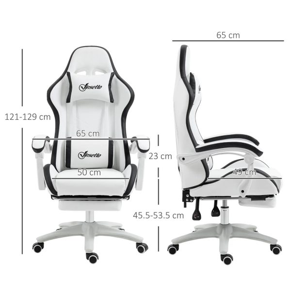 HOMCOM Gaming Vinsetto Computer Gaming Chair - PU Leather - Image 29