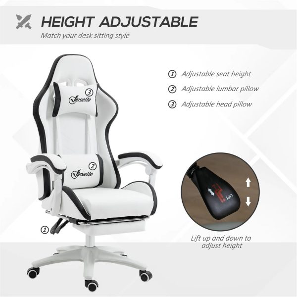 HOMCOM Gaming Vinsetto Computer Gaming Chair - PU Leather - Image 28