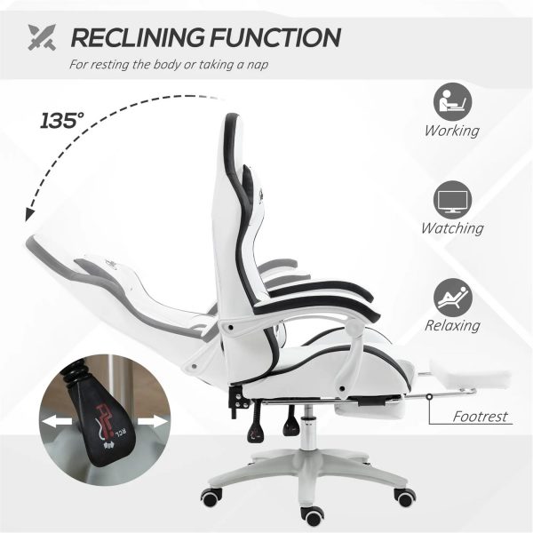 HOMCOM Gaming Vinsetto Computer Gaming Chair - PU Leather - Image 27