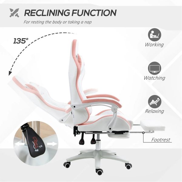 HOMCOM Gaming Vinsetto Computer Gaming Chair - PU Leather - Image 17