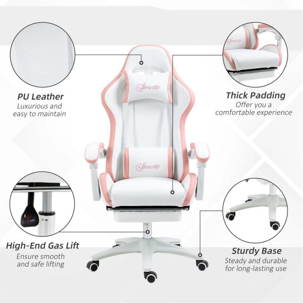 HOMCOM Gaming Vinsetto Computer Gaming Chair - PU Leather - Image 15