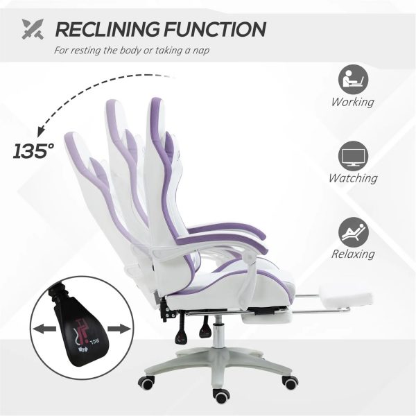 HOMCOM Gaming Vinsetto Computer Gaming Chair - PU Leather - Image 7