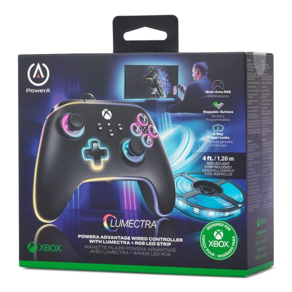 Advantage Wired Controller for Xbox Series XS with Lumectra + RGB LED Strip - Black - Image 3