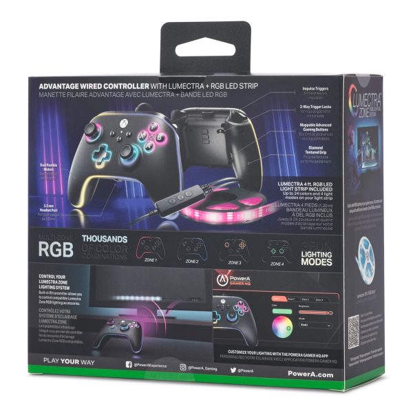 Advantage Wired Controller for Xbox Series XS with Lumectra + RGB LED Strip - Black - Image 2