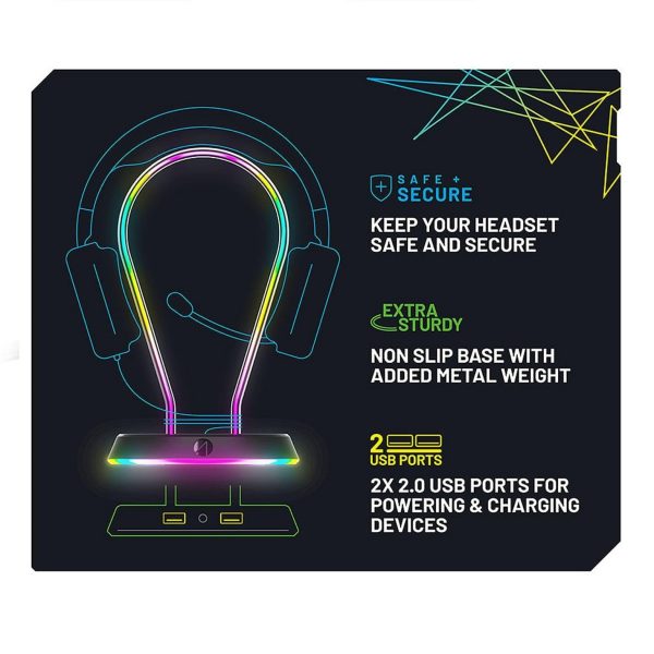 Stealth Light Up Gaming Headset Stand - Image 5
