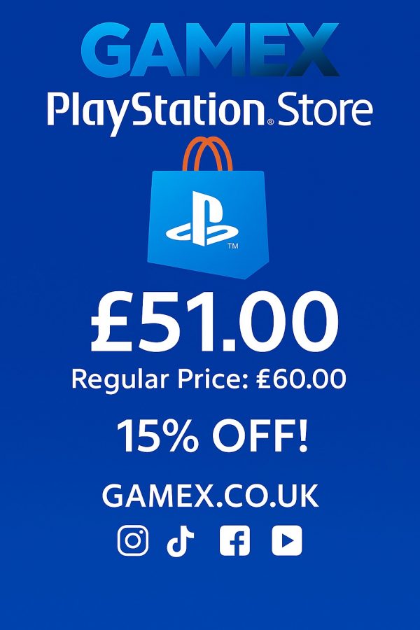 GAMEX PlayStation Store £60 Digital Voucher