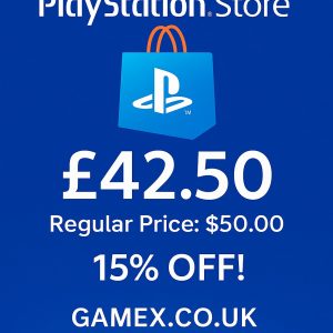 GAMEX PlayStation Store £42.5 Digital Voucher