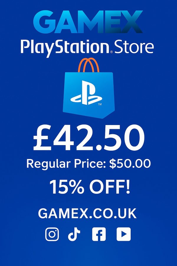 GAMEX PlayStation Store £42.5 Digital Voucher