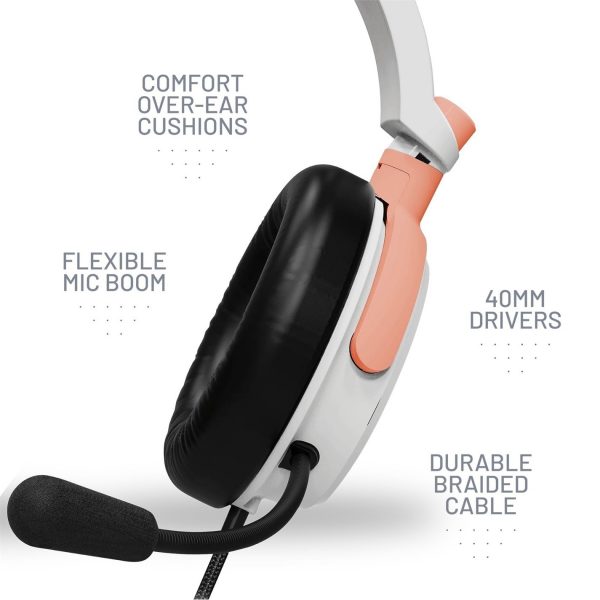 Stealth C6-100 Burst Gaming Headset PS4 PS5 XBOX Switch & PC - Peach & White - Image 6
