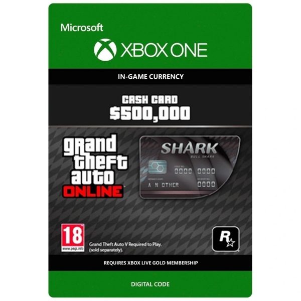 Rockstar Games Xbox 500,000 Grand Theft Auto V - Bull Shark Cash Card