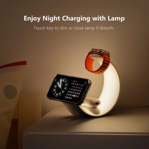 4in 1 Strong Magsafe Wireless Fast Charger with Lamp - Image 7