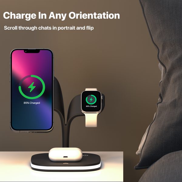 Magsafe Wireless charger foldable with LED Lamp - Image 2