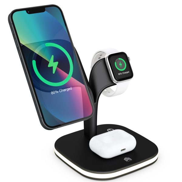 Magsafe Wireless charger foldable with LED Lamp - Image 5