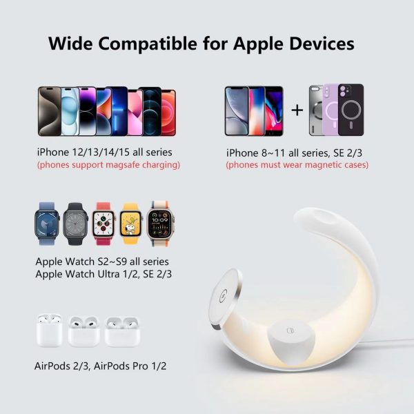 4in 1 Strong Magsafe Wireless Fast Charger with Lamp - Image 4