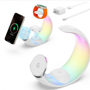 4in 1 Strong Magsafe Wireless Fast Charger with Lamp