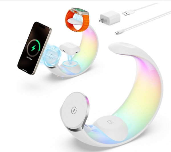 4in 1 Strong Magsafe Wireless Fast Charger with Lamp
