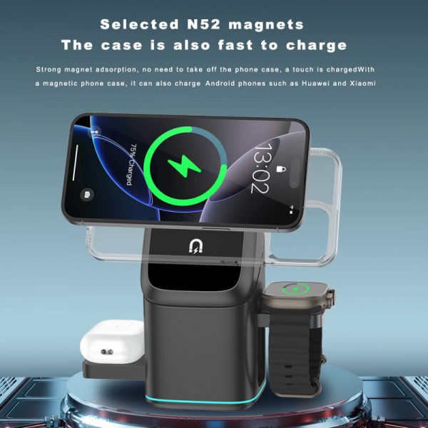 3 in 1 Auto Rotation Magnetic Wireless Charger - Image 6