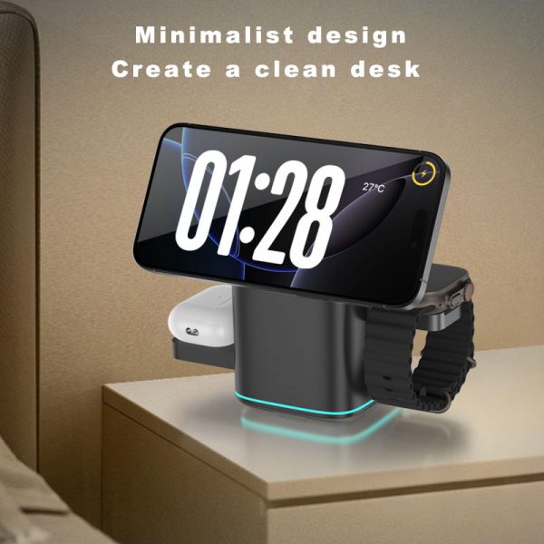 3 in 1 Auto Rotation Magnetic Wireless Charger - Image 2
