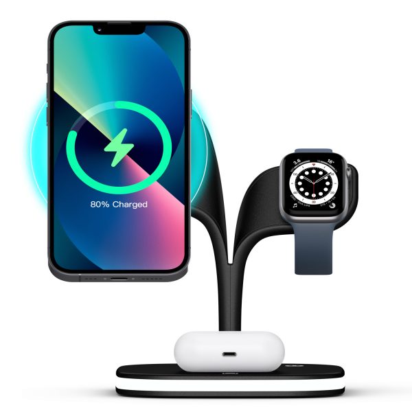 Magsafe Wireless charger foldable with LED Lamp - Image 7