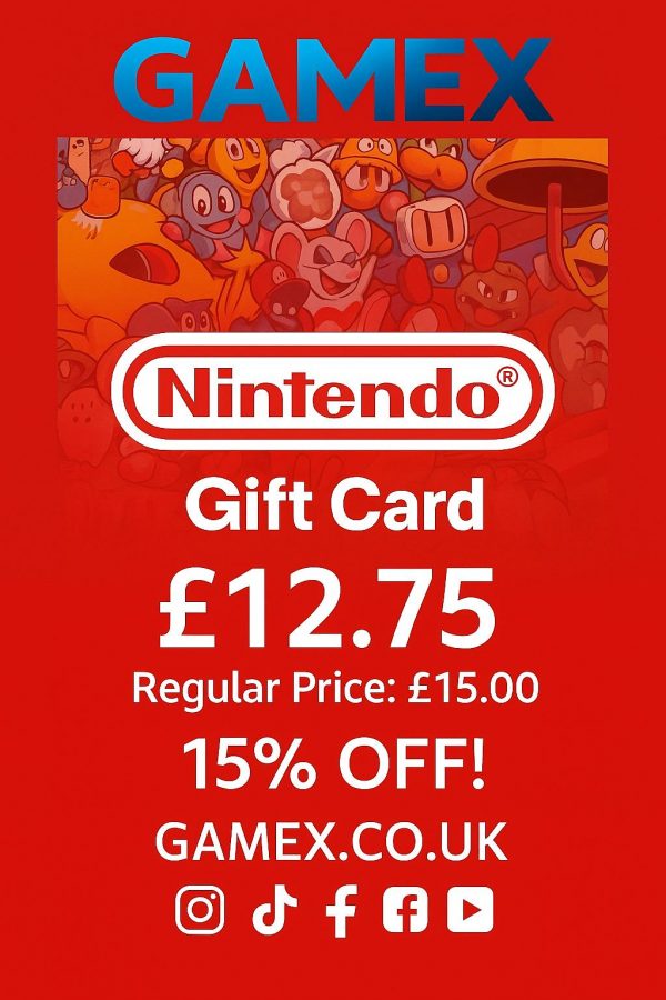 GAMEX Nintendo Gift Card £12.75