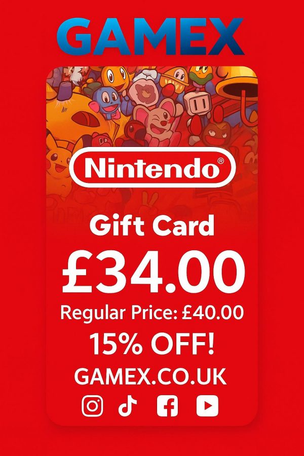 GAMEX Nintendo Gift Card £34