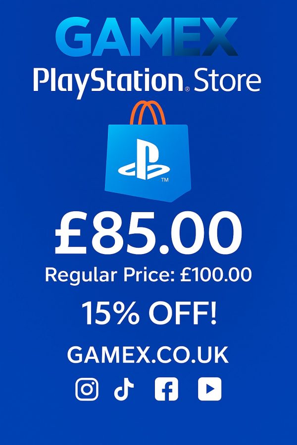 GAMEX PlayStation Store £85 Digital Voucher