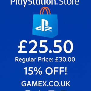 GAMEX PlayStation Store £25.50 Digital Voucher