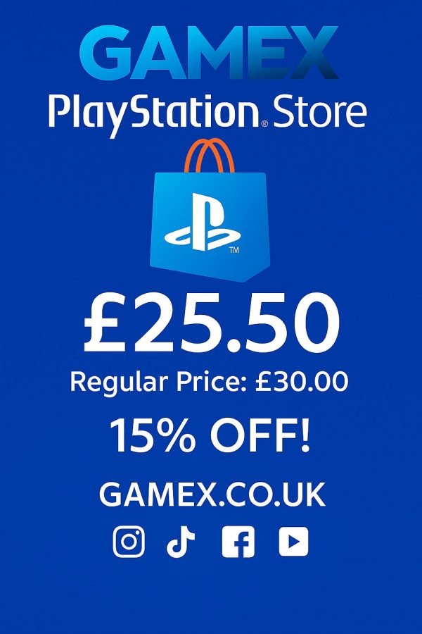 GAMEX PlayStation Store £25.50 Digital Voucher