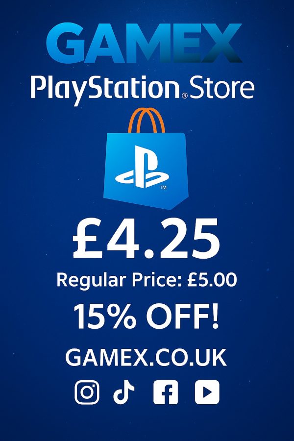 GAMEX PlayStation Store £4.25 Digital Voucher