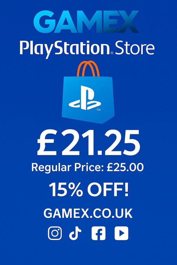 GAMEX PlayStation Store £21.25 Digital Voucher
