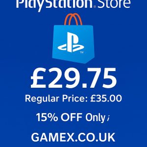 GAMEX PlayStation Store £29.75 Digital Voucher